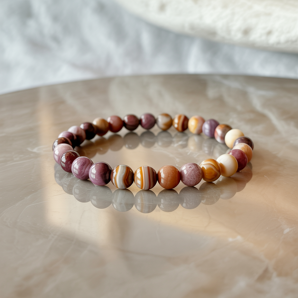 Botswana Achat Armband 18 cm 8 mm Duftzwillinge
