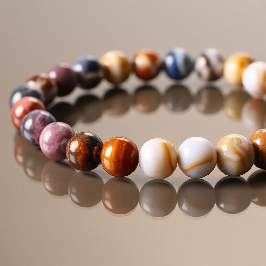 Botswana Achat Armband 16 cm 8 mm Duftzwillinge