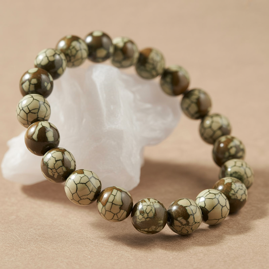 Tibetisches Achat Armband 8 mm Duftzwillinge