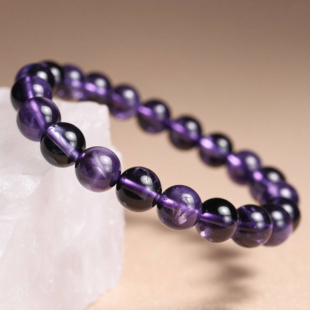 Amethyst Armband 19cm 8mm Duftzwillinge
