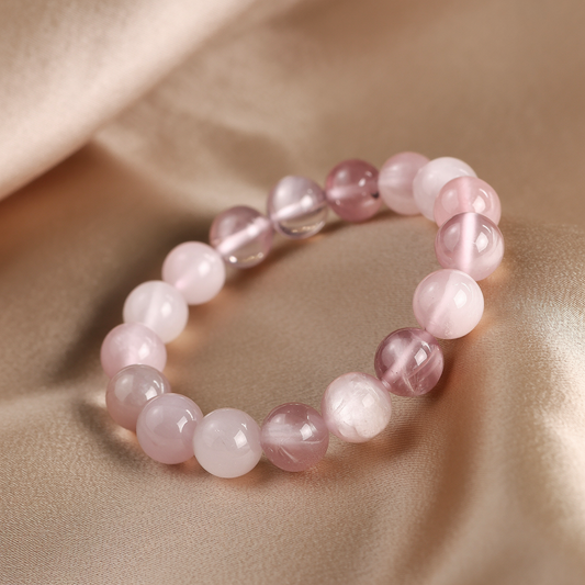 Rosenquarz Armband 8mm Duftzwillinge