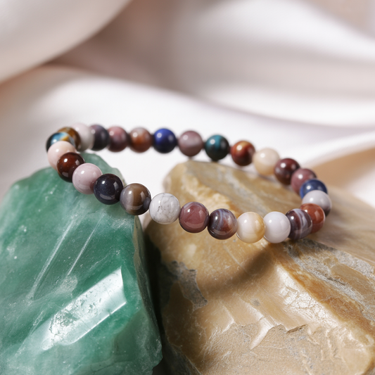 Botswana Achat Armband 19 cm 8 mm Duftzwillinge